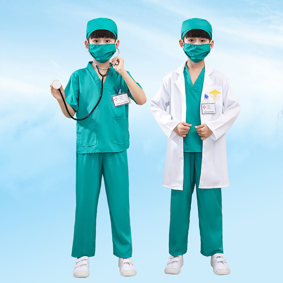 7 Pcs/Pack Kid White Medical U - огляд і ціна Medical Lab Coats