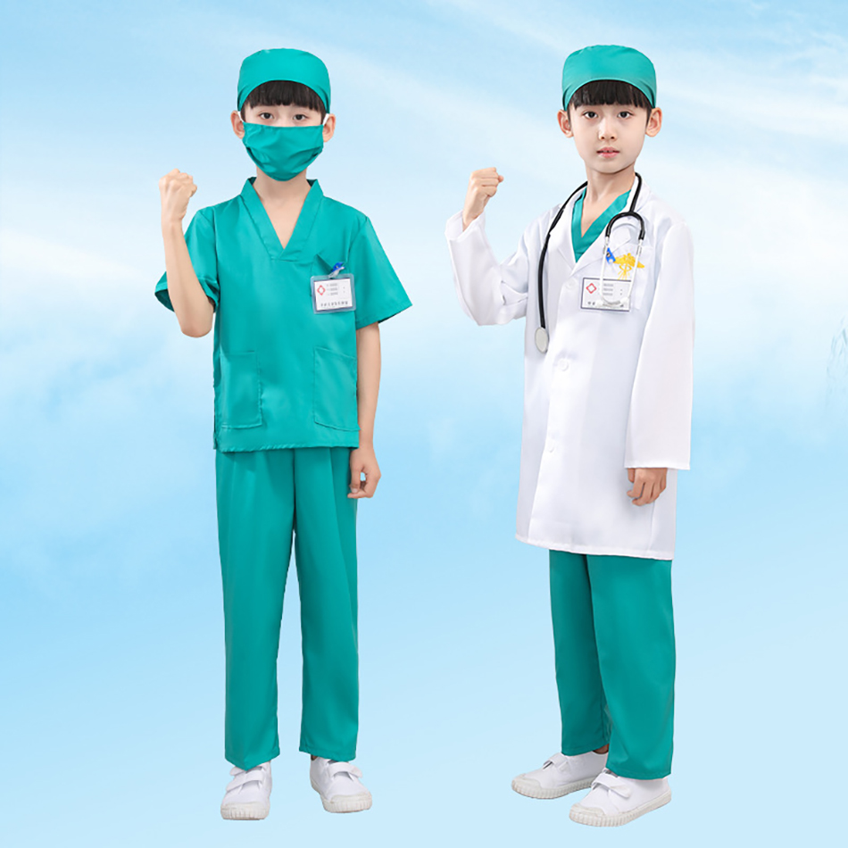 7 Pcs/Pack Kid White Medical U - огляд і ціна Medical Lab Coats