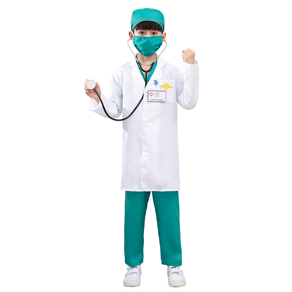 7 Pcs/Pack Kid White Medical U - огляд і ціна Medical Lab Coats