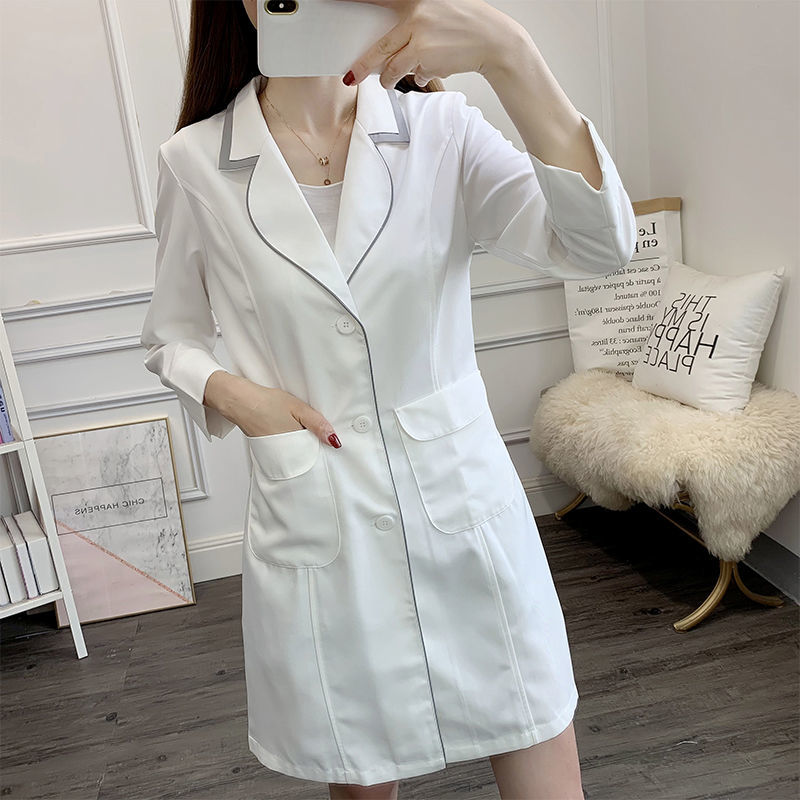 white short beauty uniform dre - огляд і ціна Medical Lab Coats
