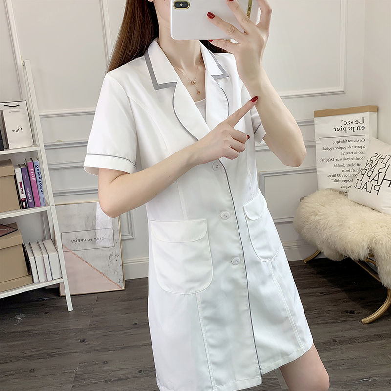 white short beauty uniform dre - огляд і ціна Medical Lab Coats