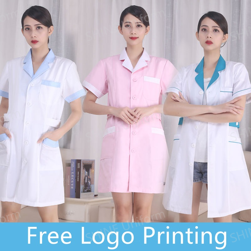 White Nurse Uniforms Short Sle - огляд і ціна Medical Lab Coats