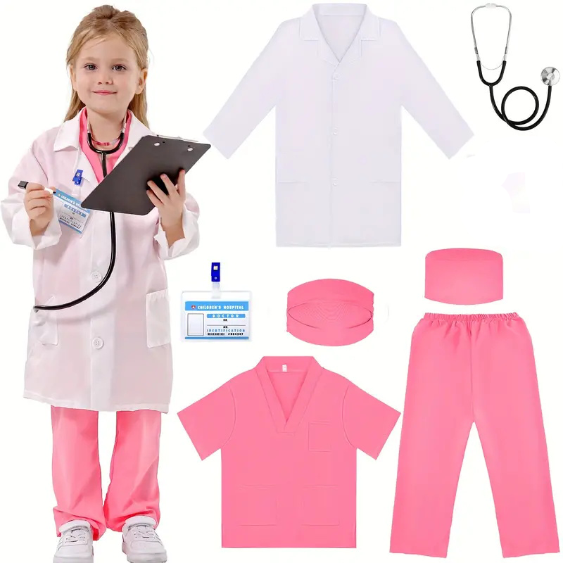7PCS Kids Doctor Nurse Cosplay - огляд і ціна Medical Lab Coats