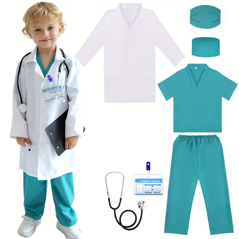 7PCS Kids Doctor Nurse Cosplay - огляд і ціна Medical Lab Coats