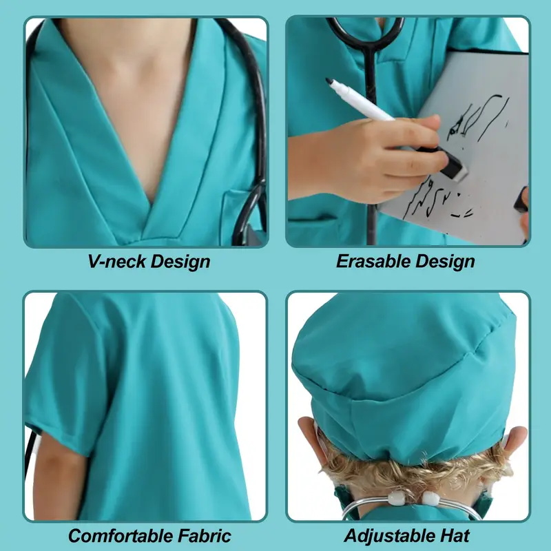 7PCS Kids Doctor Nurse Cosplay - огляд і ціна Medical Lab Coats