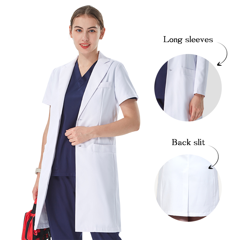 Thoughtful Lapel Collar White  - огляд і ціна Medical Lab Coats