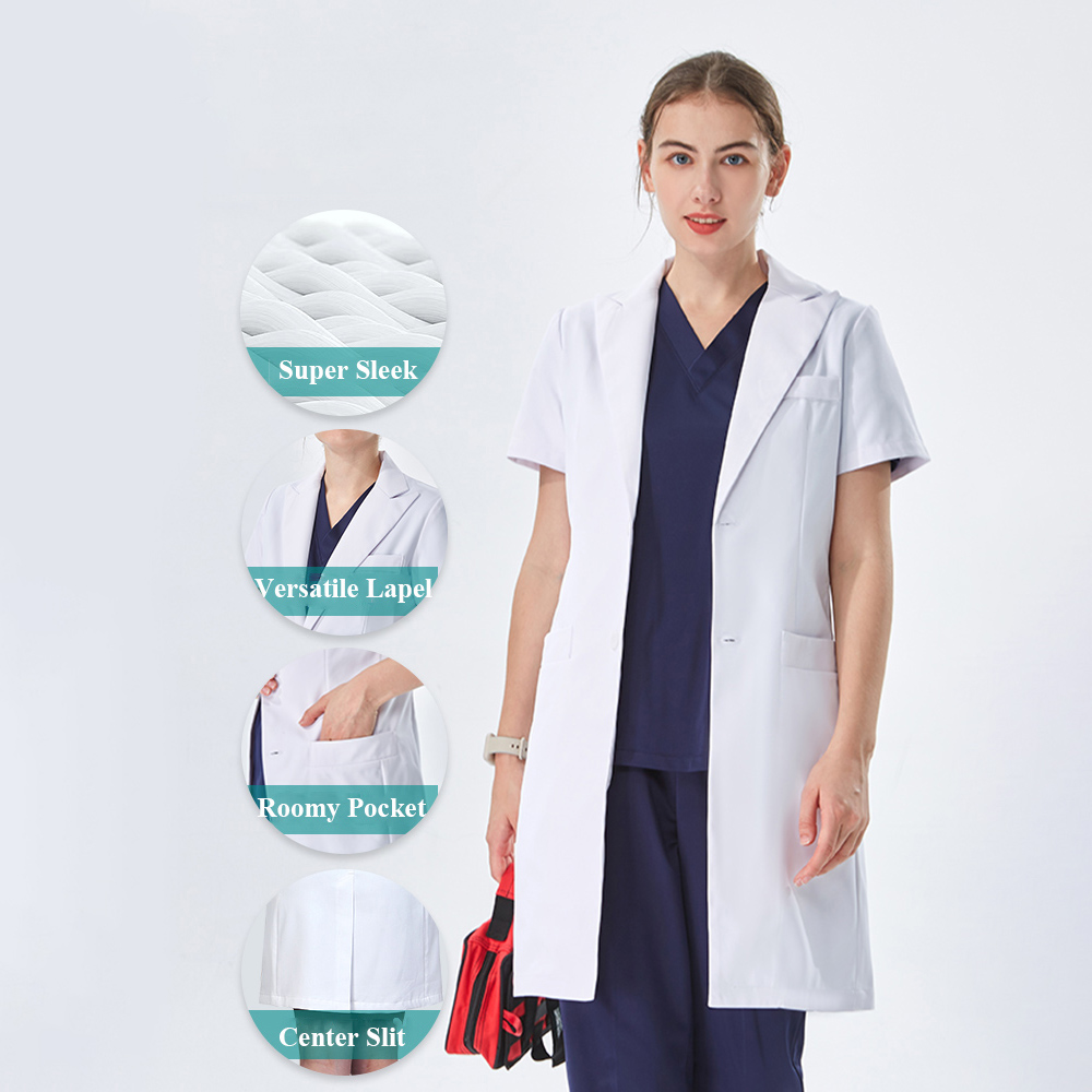 Thoughtful Lapel Collar White  - огляд і ціна Medical Lab Coats