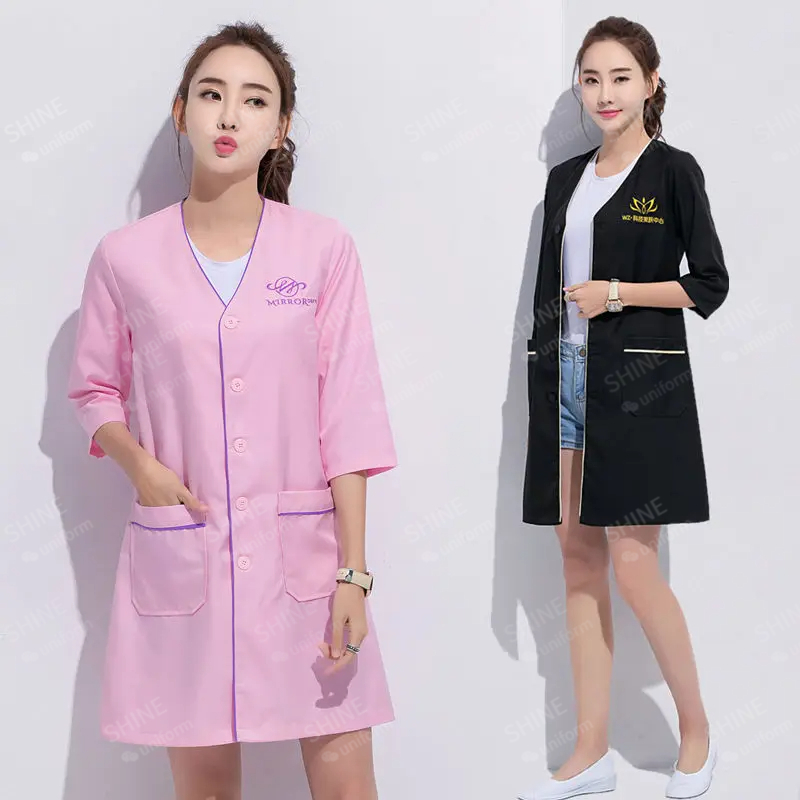 beauty uniform beautician Cust - огляд і ціна Medical Lab Coats