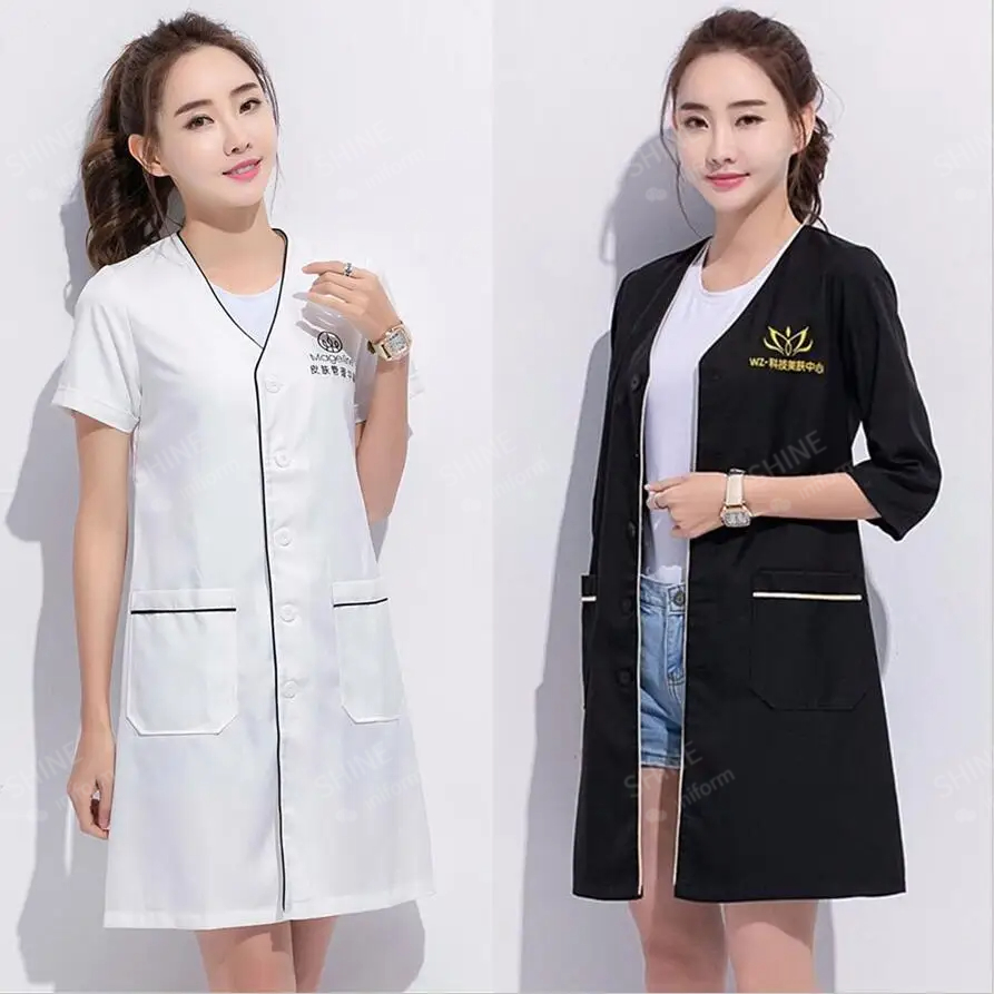 beauty uniform beautician Cust - огляд і ціна Medical Lab Coats